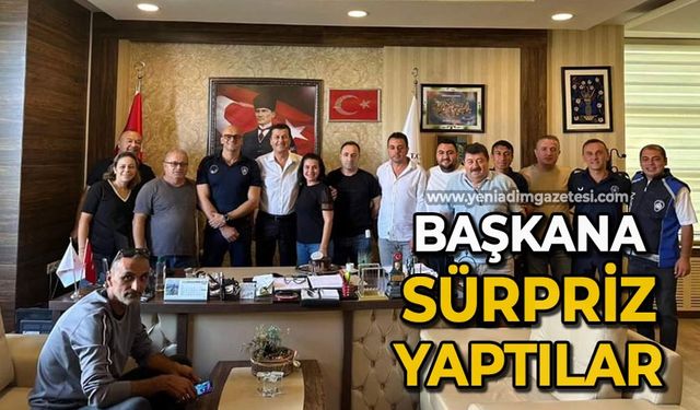 Başkan Erol Acar’a personeli sürpriz yaptı