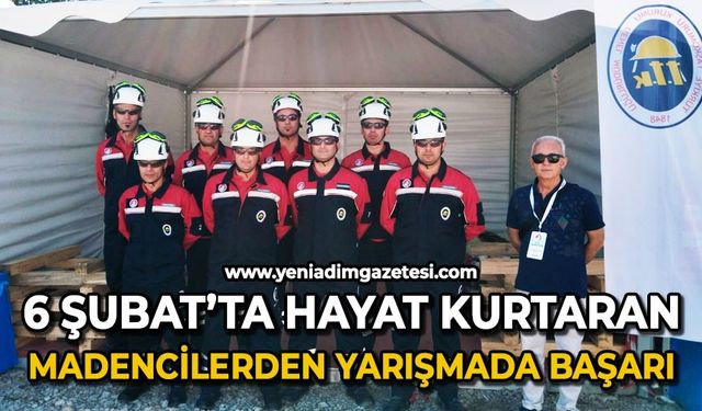 Depremde hayat kurtaran madencilerden arama-kurtarma yarışmasında büyük başarı