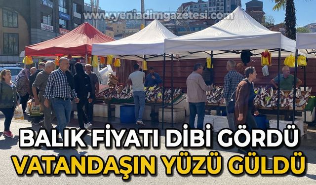 Balık fiyatı dibi gördü, vatandaşın yüzü güldü