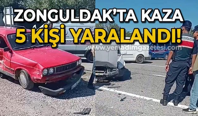 Zonguldak'ta trafik kazası: 5 kişi yaralandı