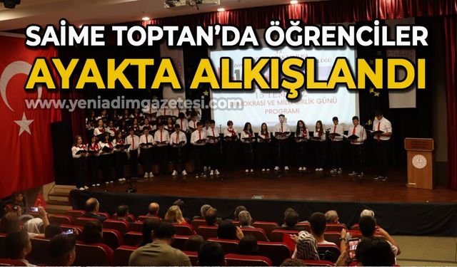 Saime Toptan'da öğrenciler ayakta alkışlandı