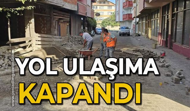 Yol ulaşıma kapandı