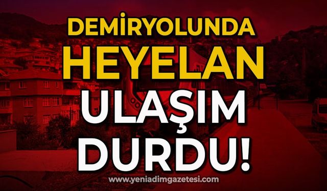 Demiryolunda heyelan: Ulaşım durdu