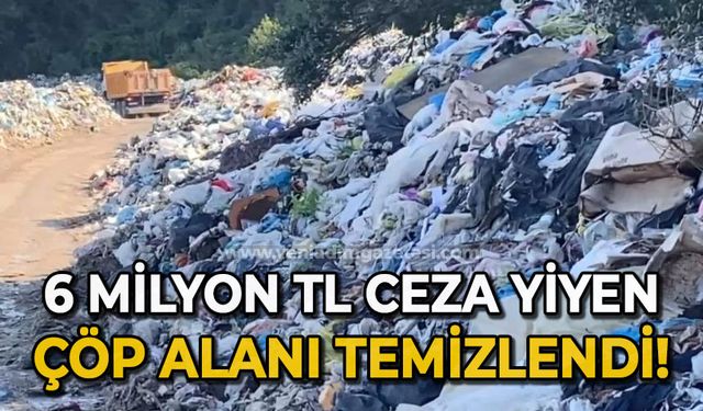 6 milyon TL ceza kesilmesine neden olan yoldaki çöpler temizlendi