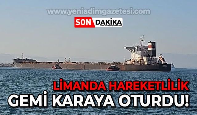 Limanda hareketlilik: Gemi karaya oturdu