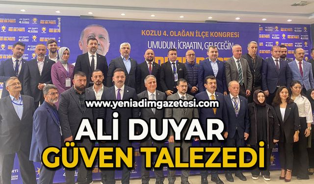 Ali Duyar güven tazeledi