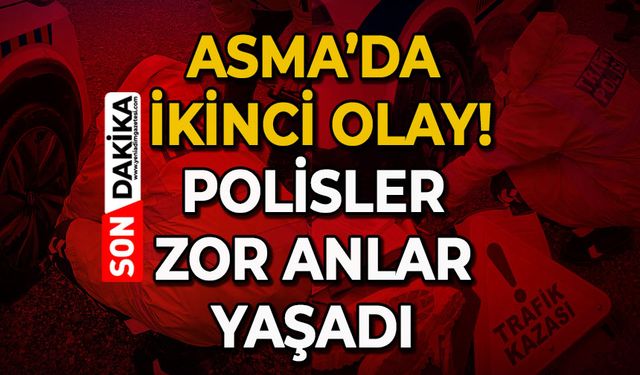 Asma'da ikinci olay: Polis ekipleri zor anlar yaşadı!