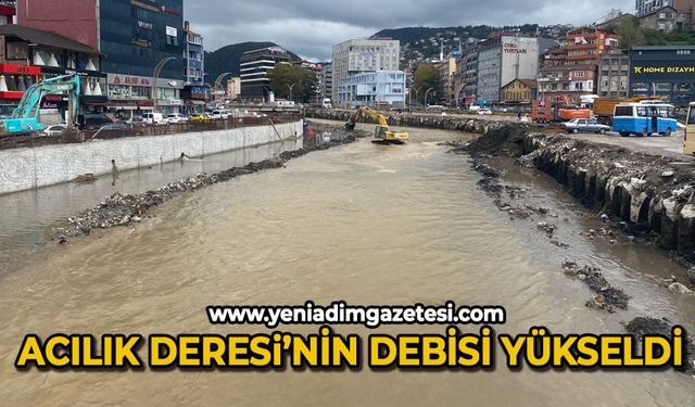 Acılık Deresi'nin su seviyesi yükseldi