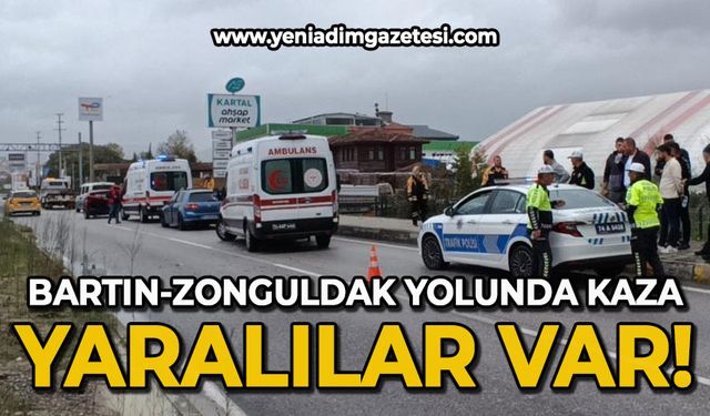 Bartın-Zonguldak yolunda trafik kazası: 3 kişi yaralandı