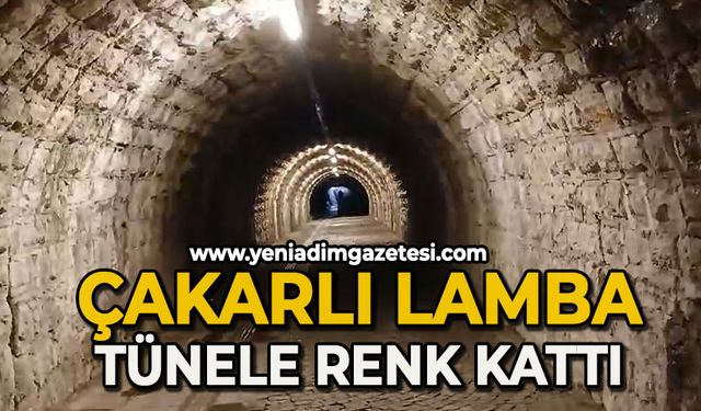 Çakarlı lamba tünele renk kattı