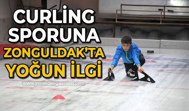 Curling sporuna Zonguldak'ta yoğun ilgi