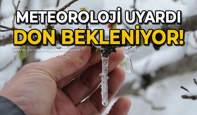 Meteoroloji Zonguldak'ı uyardı: Don bekleniyor