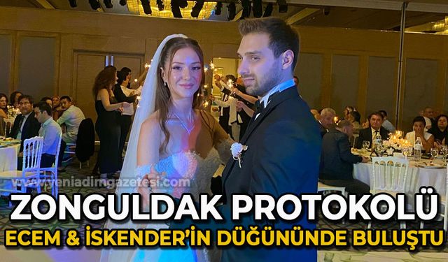 Protokol bu düğünde buluştu: İskender ile Ecem dünyaevine girdi