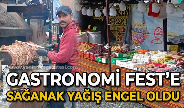 Gastronomi Fest'e sağanak yağış engel oldu