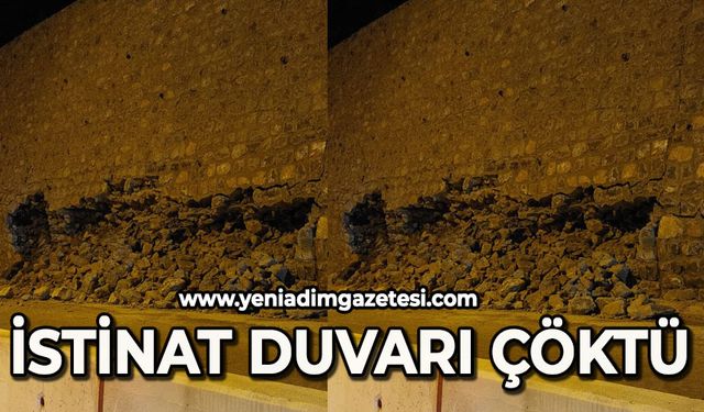 İstinat duvarı çöktü