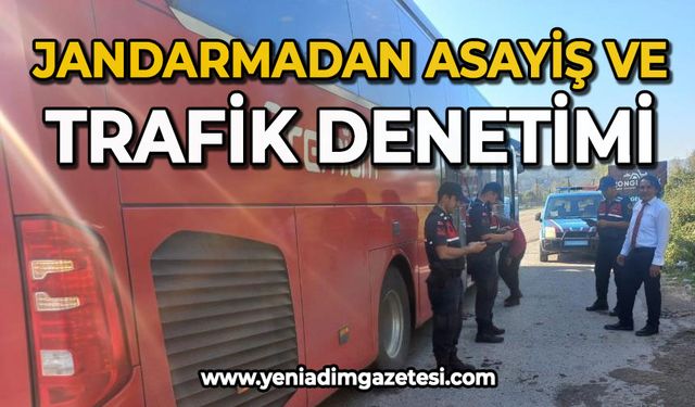 Jandarma ekiplerinden Trafik ve Asayiş Denetimi