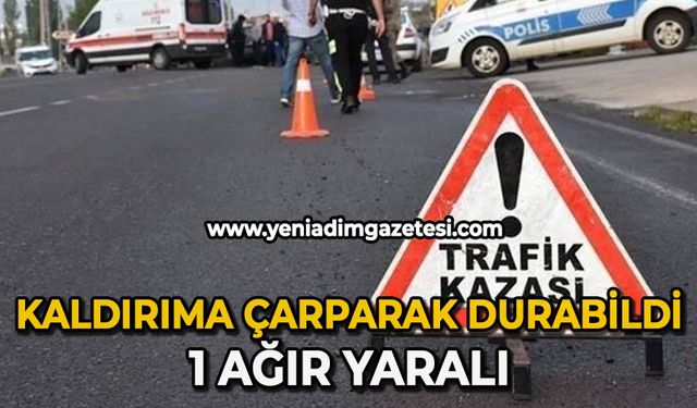 Kaldırıma çarparak durabildi: 1 ağır yaralı