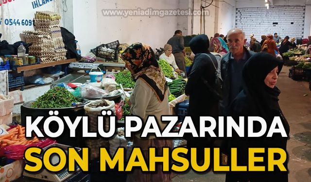 Köylü pazarında son mahsuller