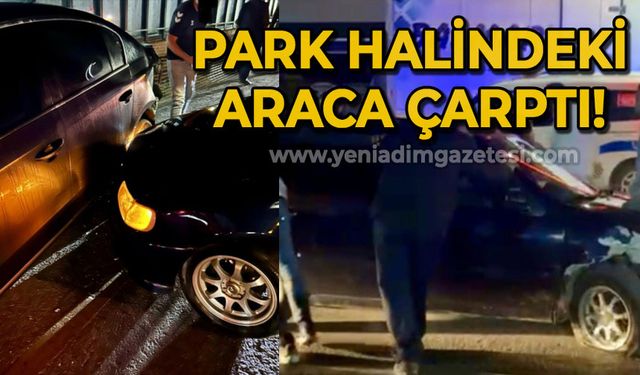 Park halinde araca çarptı!