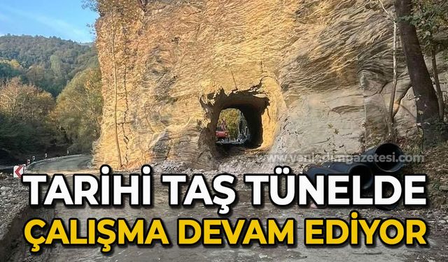 Tarihi Taş Tünel'de çalışmalar devam ediyor