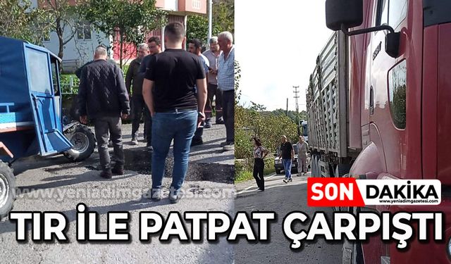 Tır ile patpat çarpıştı: 1 yaralı