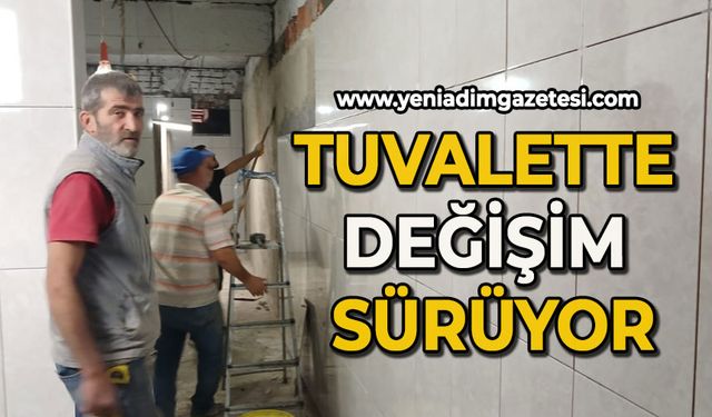 Tuvalette değişim sürüyor