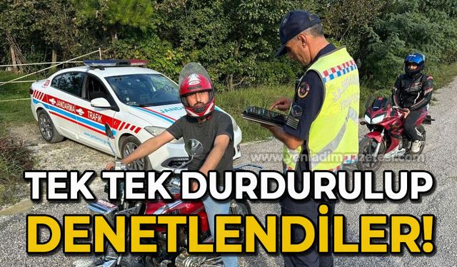 Tek tek durdurulup denetlendiler: Jandarma göz açtırmadı!