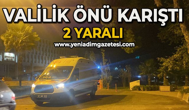 Valilik önü karıştı: 2 yaralı