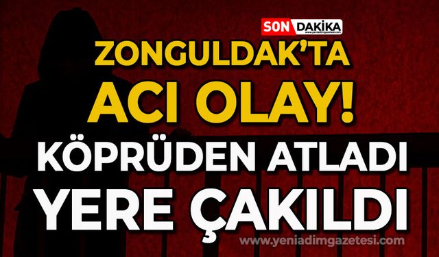 Zonguldak'ta olay: Kendini köprüden attı!