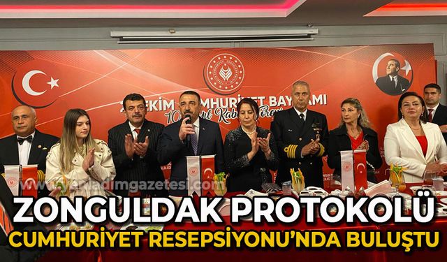 Zonguldak protokolü Cumhuriyet Resepsiyonu'nda buluştu