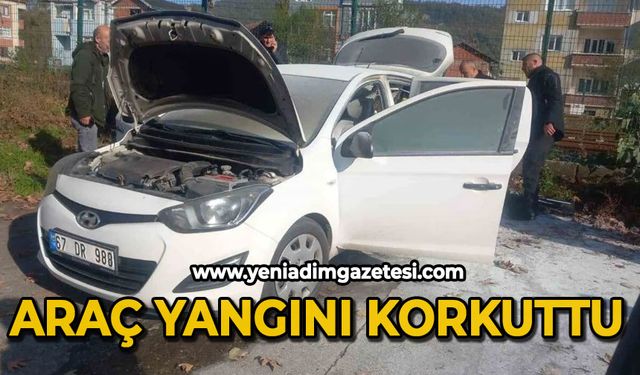 Araç yangını korkuttu