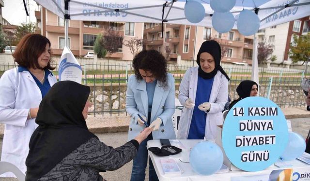 Diyabet farkındalığı için kan şekeri kontrolü