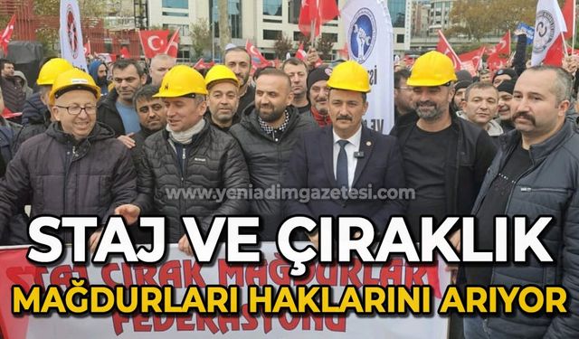 Staj ve çıraklık mağdurları haklarını arıyor