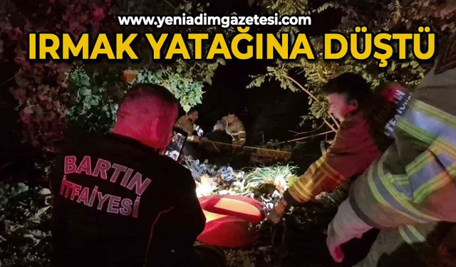 Polisin dikkati ırmak yatağına düşen şahsı kurtardı