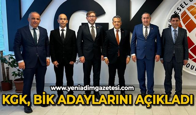 KGK, BİK adaylarını açıkladı