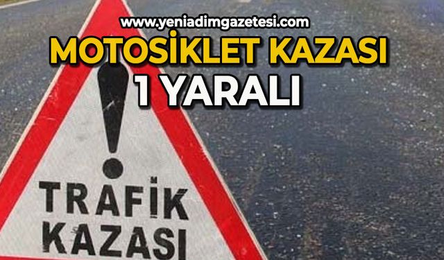 Motosiklet devrildi: 1 yaralı