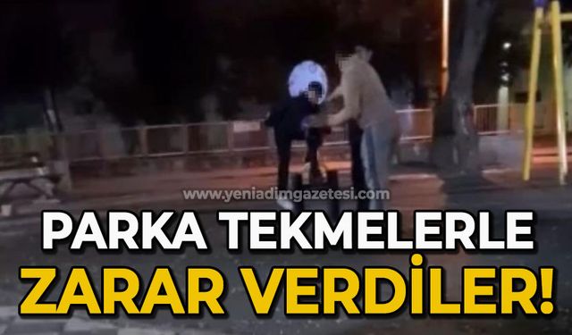 Parka tekmelerle zarar verdiler: "Hedefimiz çocuklar değil, aileleri"