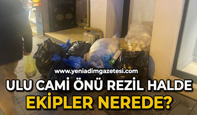 Ulu Cami önü rezil halde: Ekipler nerede?