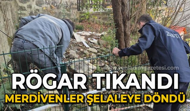 Rögar tıkandı, merdivenler şelaleye döndü