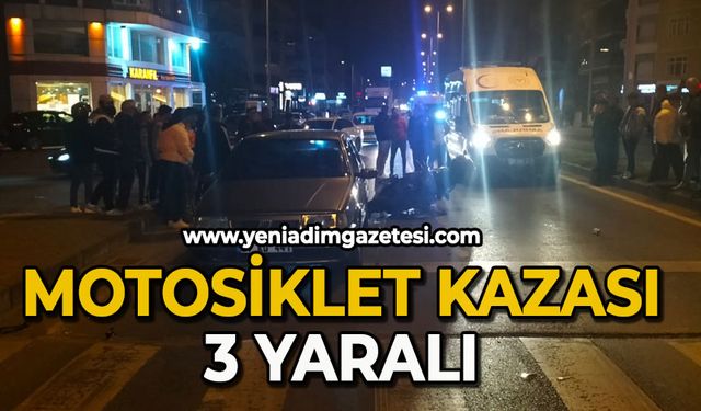 Motosiklet kazası: 3 yaralı