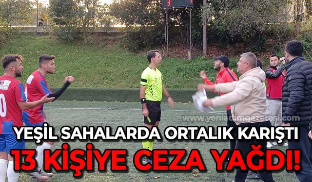 Yeşil sahalarda gergin anlar: 13 kişi ceza aldı!