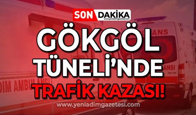 Gökgöl Tüneli'nde trafik kazası: Otomobil sürücüsü yaralandı