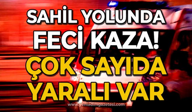 Sahil yolunda feci trafik kazası: Yaralılar var!