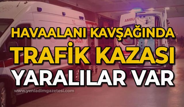 Havalimanı kavşağında kaza: 2 yaralı