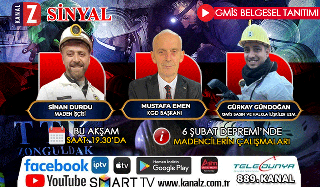 Sinyal 29 Ocak Çarşamba KANAL Z ekranlarında