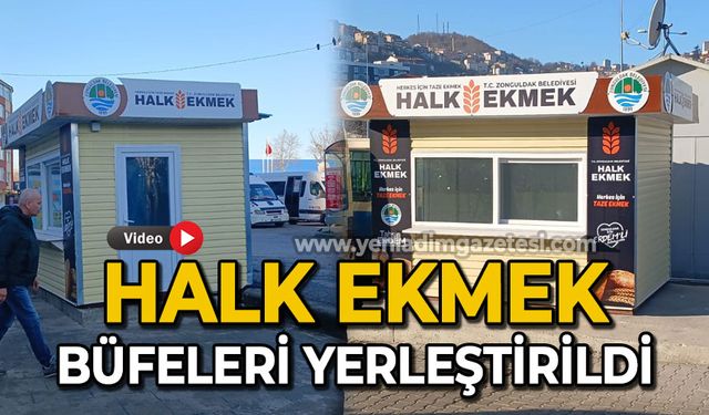 Halk Ekmek büfeleri yerleştirildi