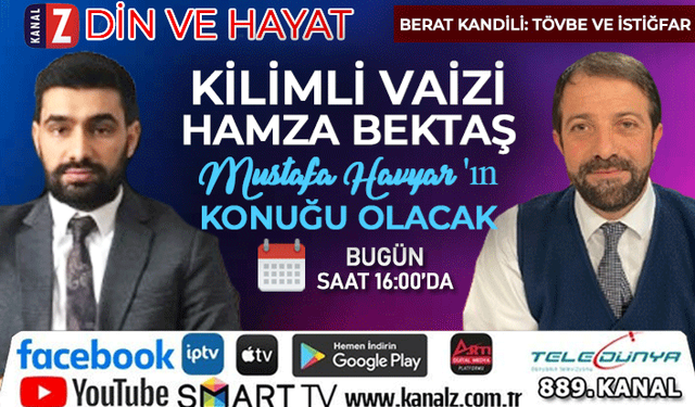 Din ve Hayat 13 Şubat Perşembe günü KANAL Z'de
