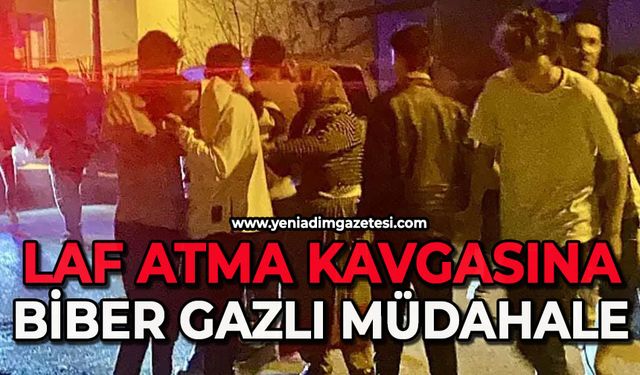 Laf atma kavgası: Polis biber gazıyla müdahale etti