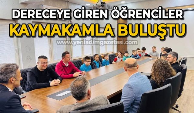 Kaymakam Adem Kaya, Oyuncu Beyinler Turnuvası’nda dereceye giren öğrencileri ağırladı