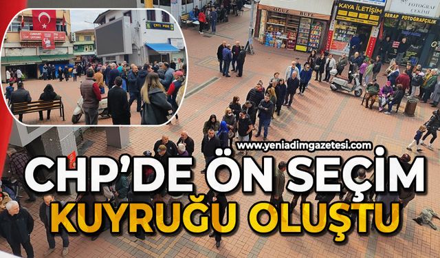CHP ön seçimi için kuyruk oluştu